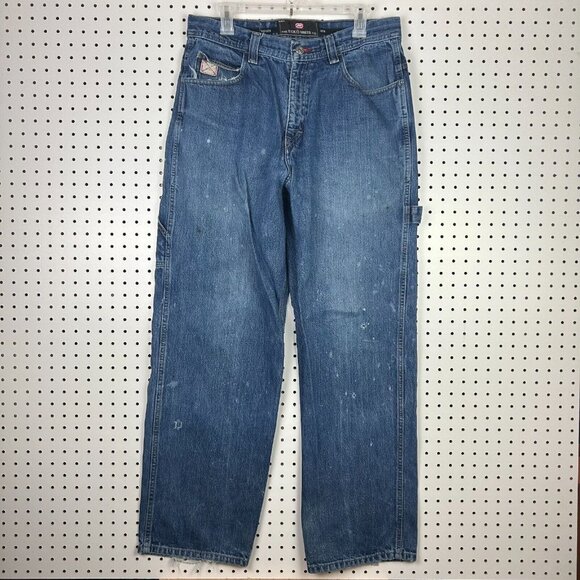 Ecko Unltd Y2K Wide Leg Jeans 34x32 Carpenter Work Wear‎ Streetwear Skate Baggy - Picture 5 of 7